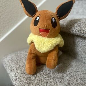 Eevee Plush Stuffed Animal - Brown with Cream Collar